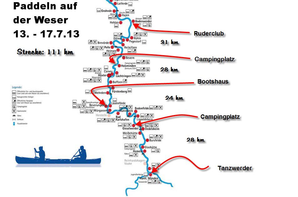 karte weser